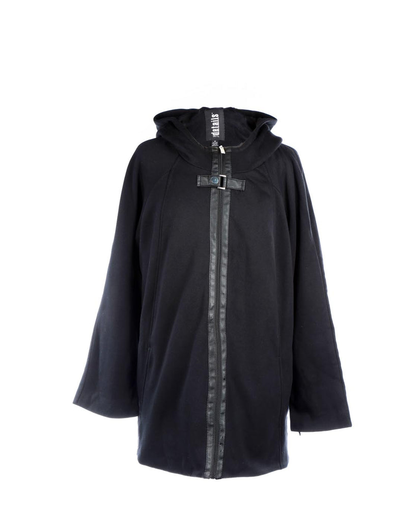 International Details Zip Front Hoodie Buckle Zip