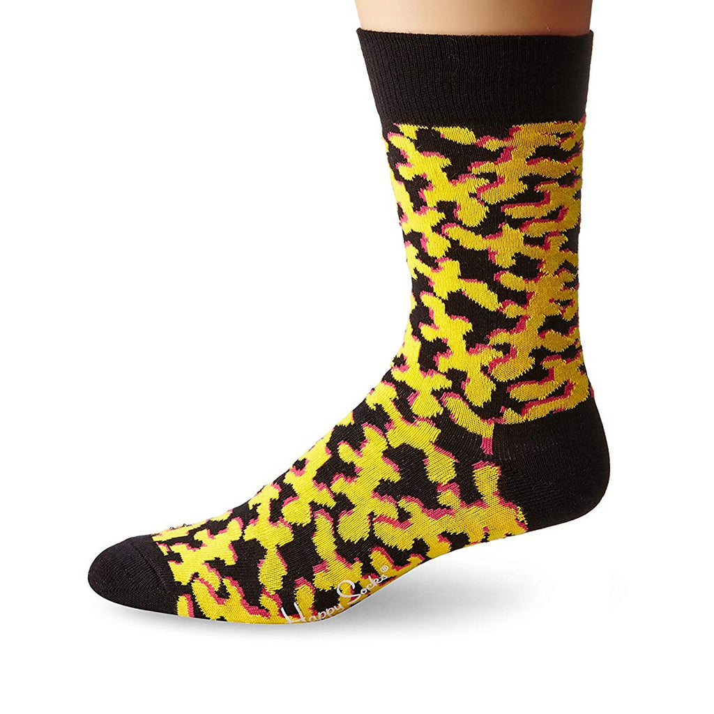 HAPPY SOCKS MEN'S CORAL CREW SOCKS
