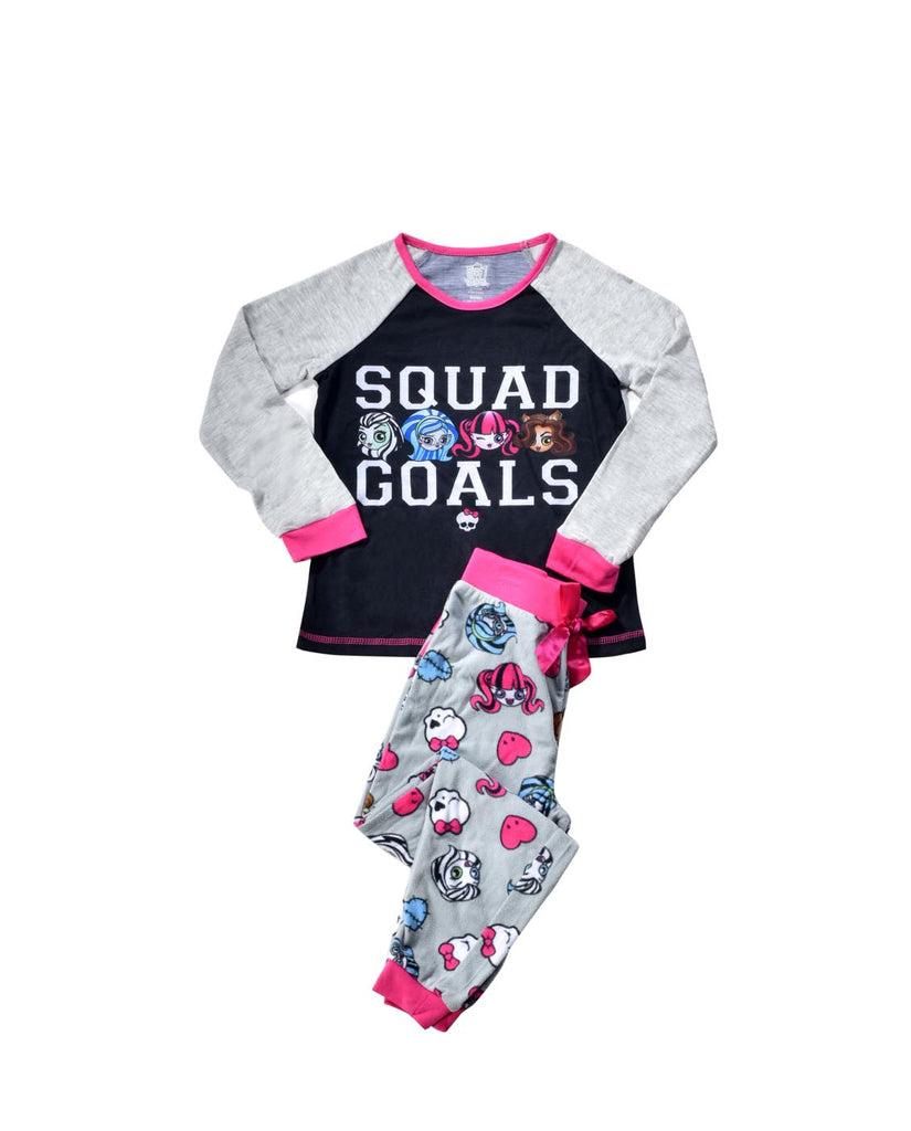 MONSTER HIGH "SQUAD GOALS" 2-PC PAJAMA SET