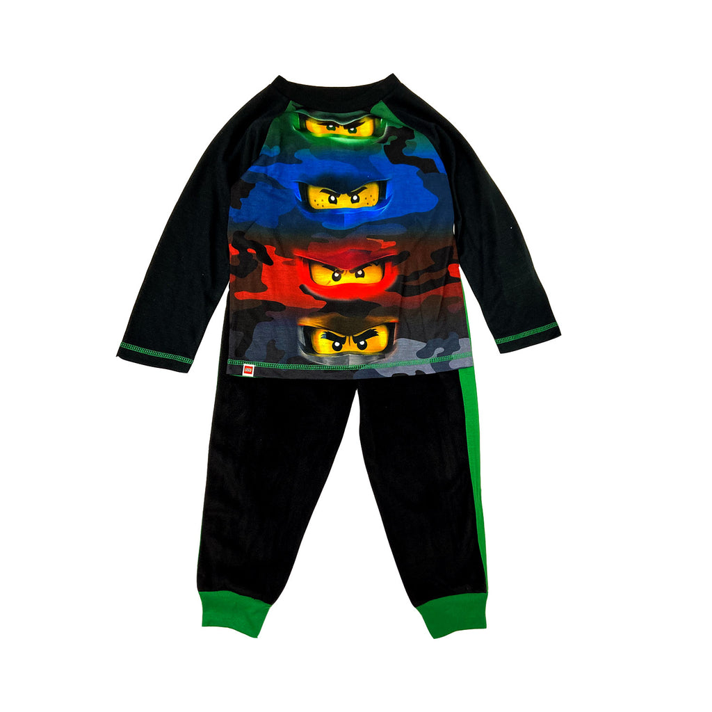 Lego Ninjago Boys Poly Top with Fleece Pants Pajamas Set
